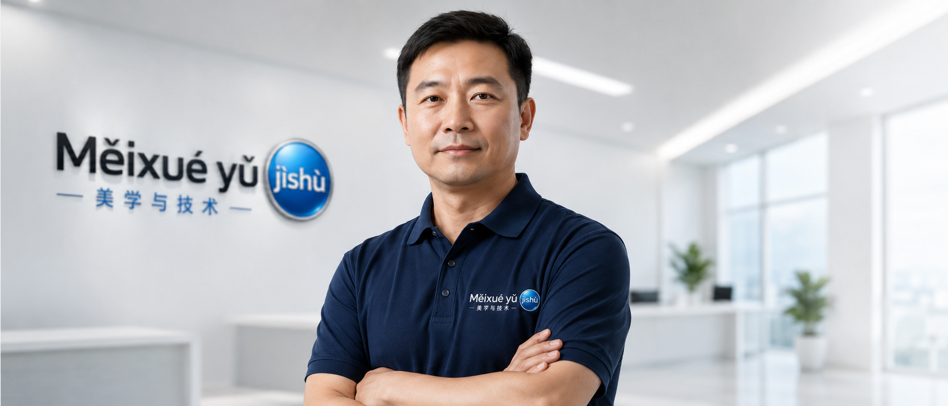 CEO da Měixué yǔ jìshù em ambiente corporativo