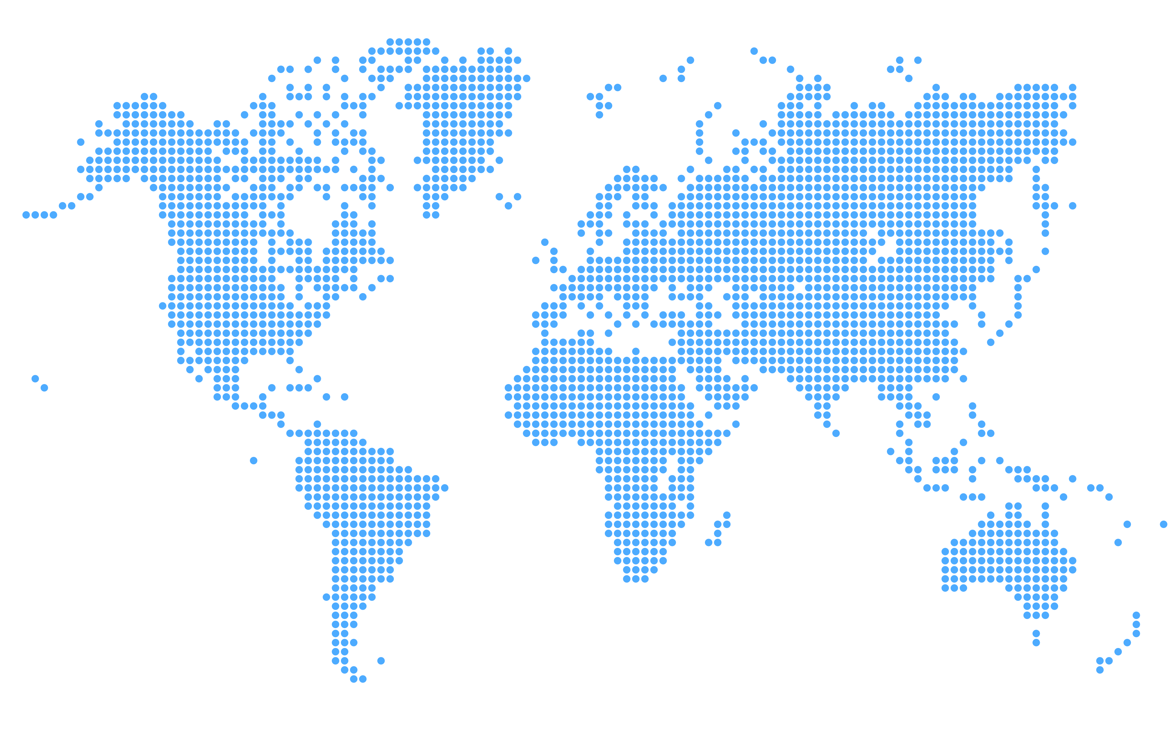 Mapa mundial pontilhado